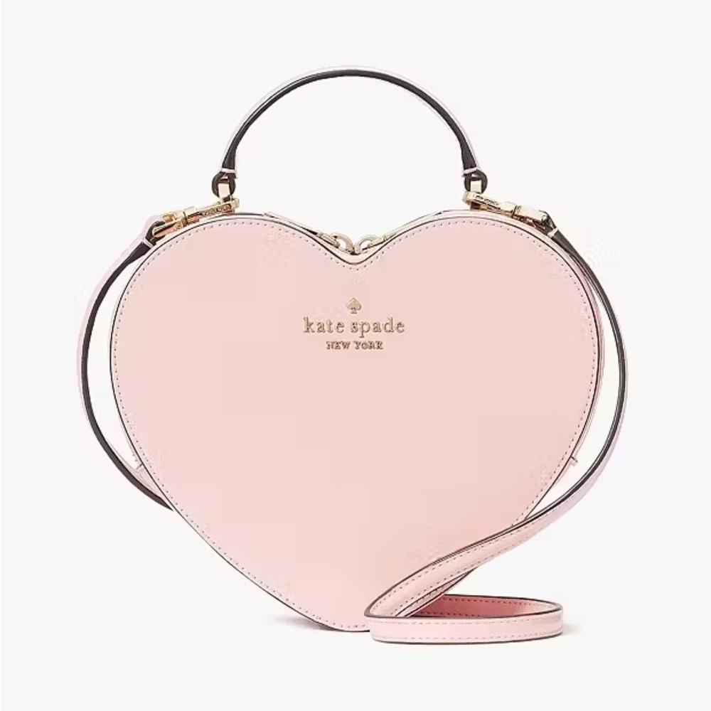 BNWT Kate Spade Pink Heart-Shaped Crossbody Bag
